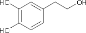 Strukturformel Hydroxytyrosol Hydroxytyrosol