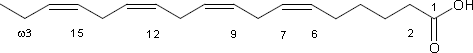 Strukturformel Stearidonsäure