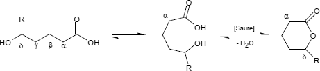 Lactonbildung