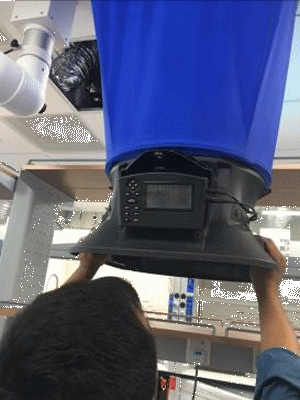 Volumenstromregelung eines Laborabzugs Volumenstromregelung