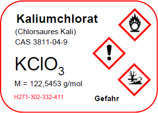 Kaliumchlorat-Gefahren