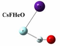 Model of a hypothetical species containing He chemically bound to O