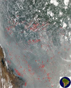 Aerosolbelastung der Atmosphäre