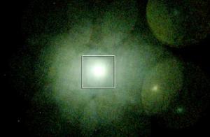 The white box indicates the area explored by the Suzaku X-ray telescope to detect chromium and manganese